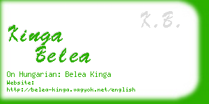 kinga belea business card